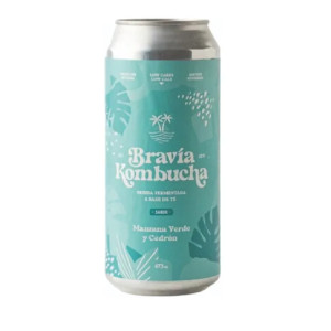 Kombucha Manzana Verde Y Cedron X 473 Ml - Bravia